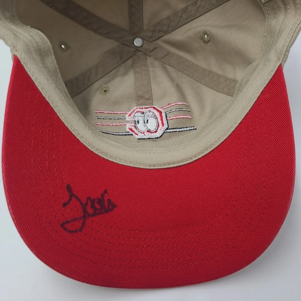 Youth Chattanooga Lookouts Hat Adjustable Outdoor Cap Beige Red MiLB Baseball